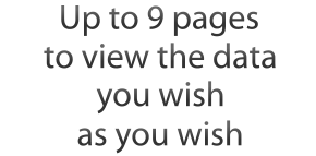 Up to 9 pages to view the data you wish as you wish